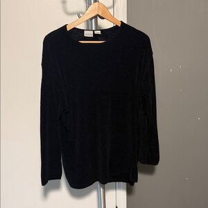 Ecru Black Long Sleeve Top